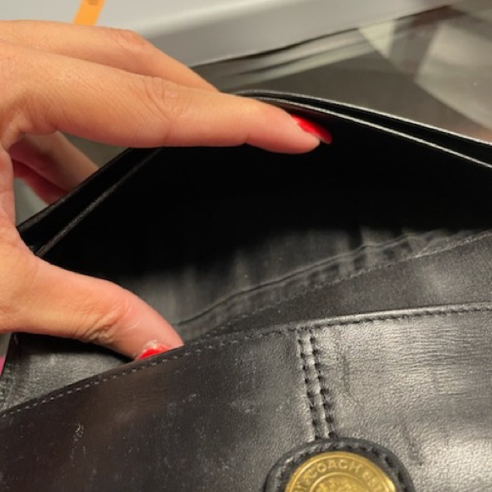 Coach Black Fabric leather wallet - Picture 7 of 8